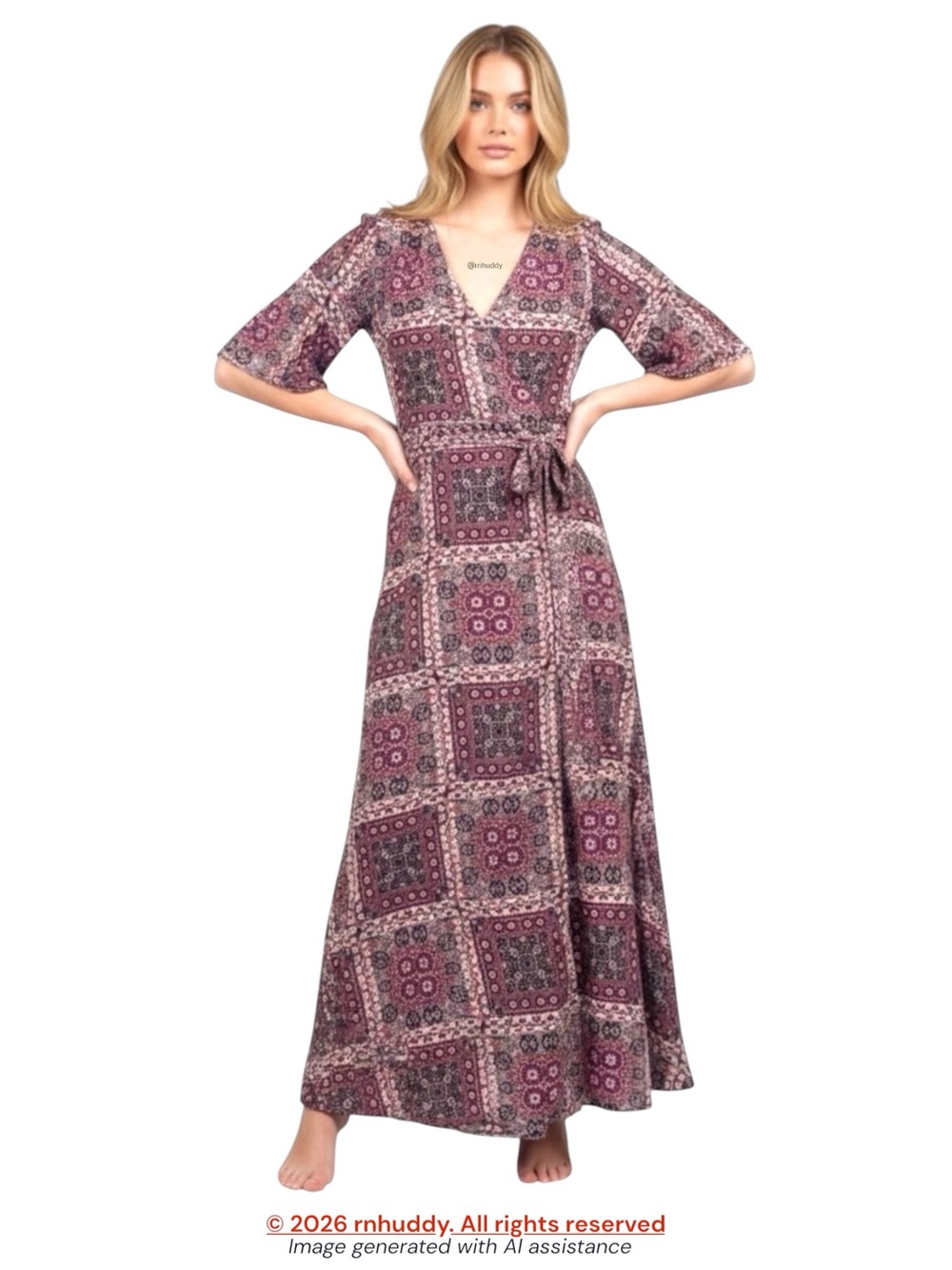 Earthbound S maxi wrap dress